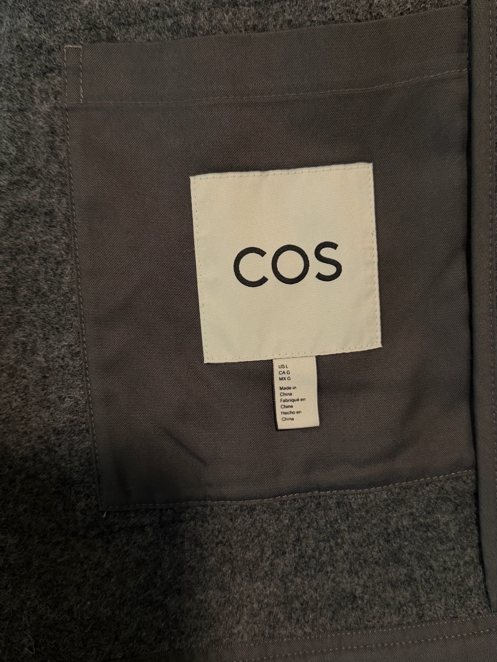 COS Boiled Wool Jacket - Large - Picture 3 of 4